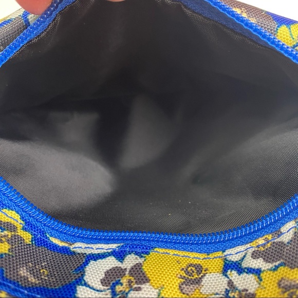 Kavu Keeper Crossbody Purse Floral Canvas Adjustable Blue Green White Hiking - Picture 6 of 8